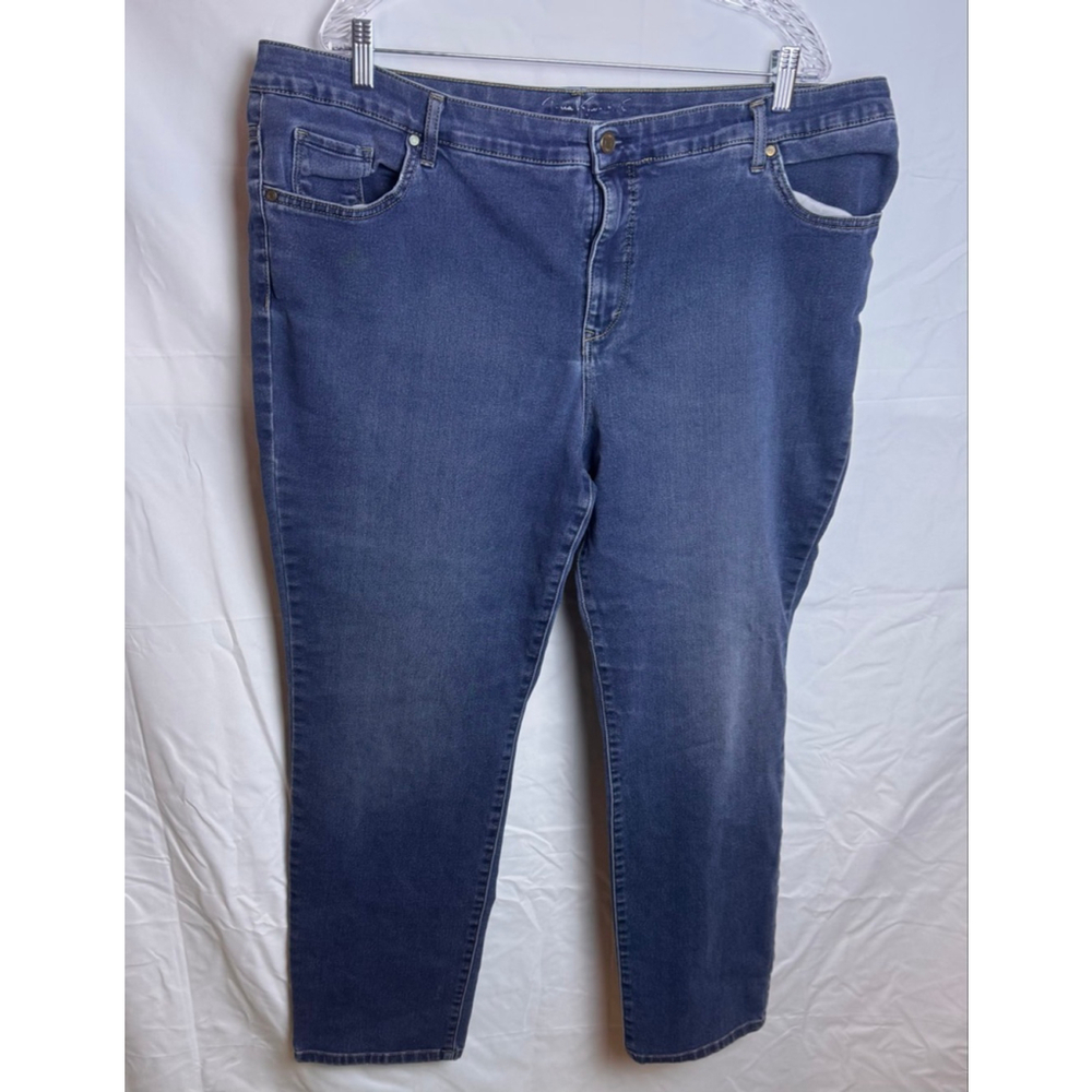 Women's Via Vianna Blue Bridget Slim Leg Jeans 20W - Picture 1 of 8